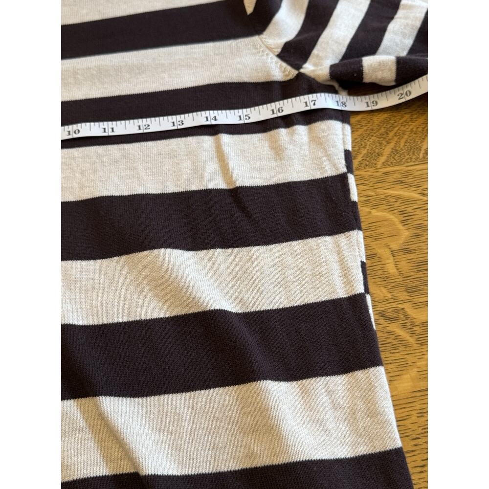 Tommy Hilfiger Women's Tan & Fuschia Striped Sweater Lightweight Knit Sz Large - Picture 7 of 8
